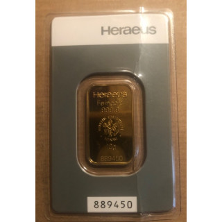 Sztabka złota Heraeus 10 g 1szt