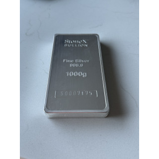 Srebrna Moneta Sztabka 1kg Stonex Bullion, stan idealny