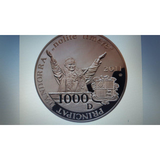 Złota moneta 1000 dinarów JPII 1000g